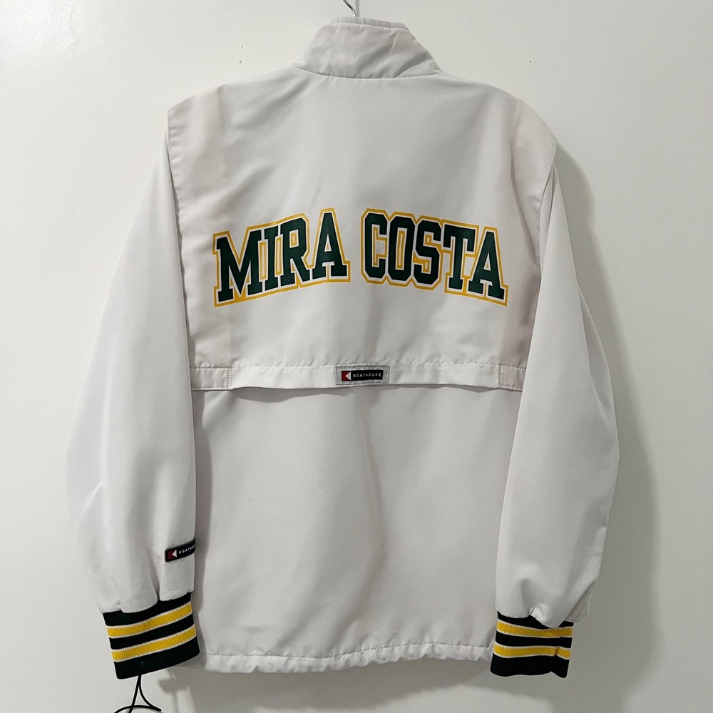 Boathouse Mira Costa High School Track Jacket Womens L Green Yellow White
